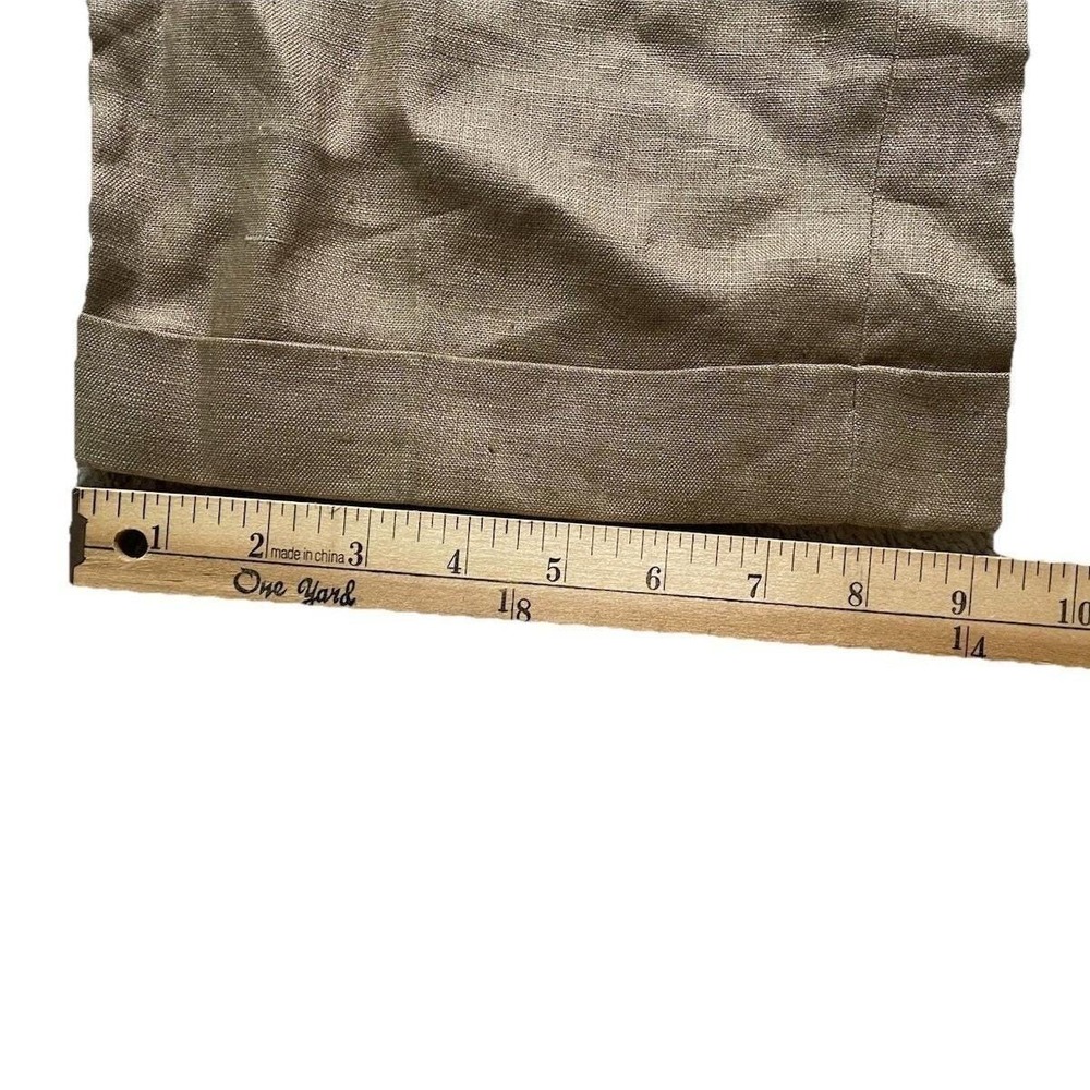 Vtg Brooks Brothers 100% Linen Pleated Pants Men 36x30 Tan Khaki Cuff High Waist - Picture 9 of 9